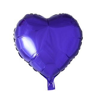 Folieballon hjerte lilla - Giv en ballon
