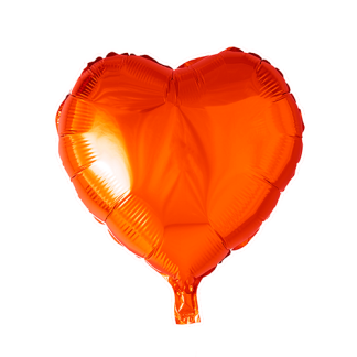 Folieballon hjerte orange - Giv en ballon