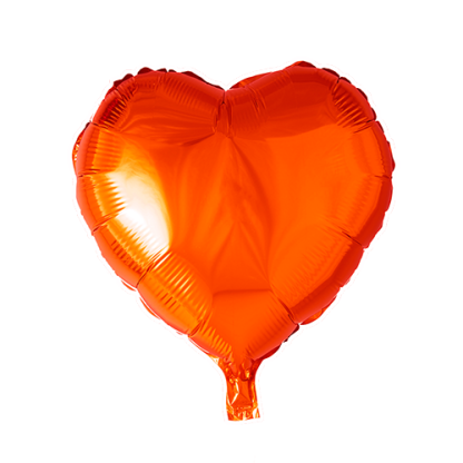 Folieballon hjerte orange - Giv en ballon