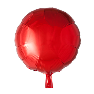 Folieballon rund rød - Giv en ballon