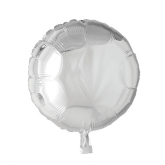 Folieballon rund sølv - Giv en ballon