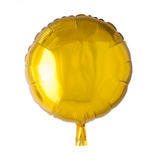 Folieballon rund guld - Giv en ballon