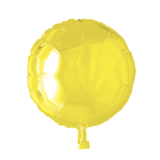 Folieballon rund gul - Giv en ballon