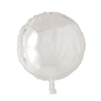 Folieballon rund hvid - Giv en ballon