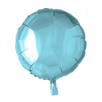 Folieballon rund lyseblå - Giv en ballon