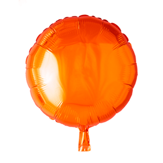 Folieballon rund orange - Giv en ballon