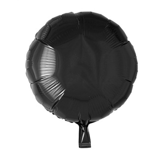 Folieballon rund sort - Giv en ballon
