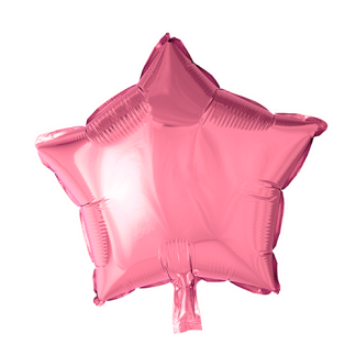 Folieballon stjerne pink - Giv en ballon