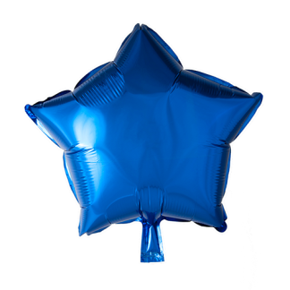 Folieballon stjerne navy blå - Giv en ballon