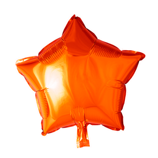 Folieballon stjerne orange - Giv en ballon