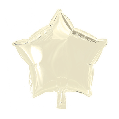 Folieballon stjerne elfenben