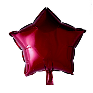 Folieballon stjerne bordeaux - Giv en ballon