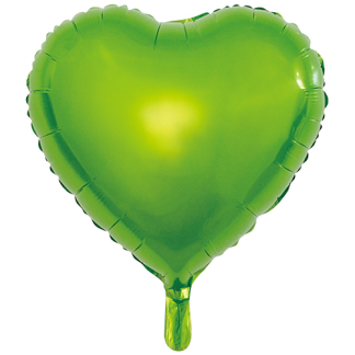 Folieballon hjerte lysegrøn - Giv en ballon