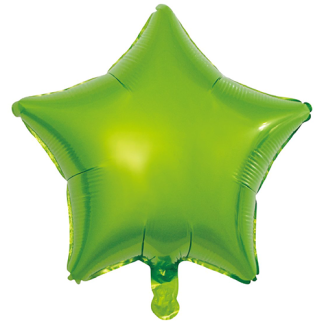 Folieballon stjerne lysegrøn - Giv en ballon
