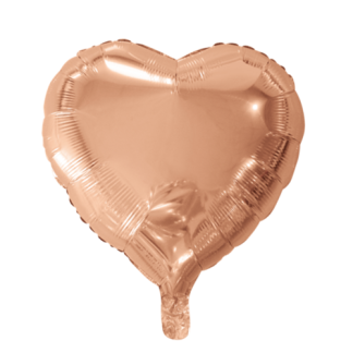 Folieballon hjerte rose gold - Giv en ballon