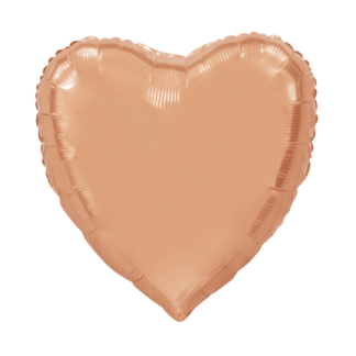Stort folieballon hjerte rose gold - Giv en ballon