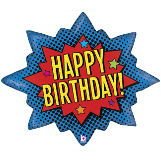 Happy birthday star - Giv en ballon