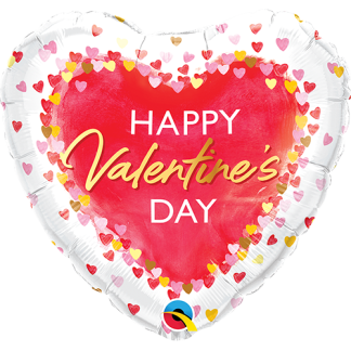 Valentine's Watercolor Hearts - Giv en ballon
