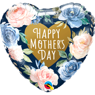 Mother's Day Pink & Blue Roses - Giv en ballon