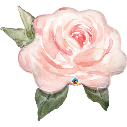 Pink Watercolor Rose - Giv en ballon