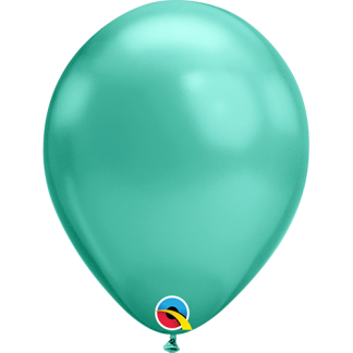 Chrome green - Rund 7" ballon - 100 stk