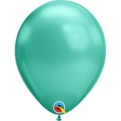 Chrome green - Rund 7" ballon - 100 stk
