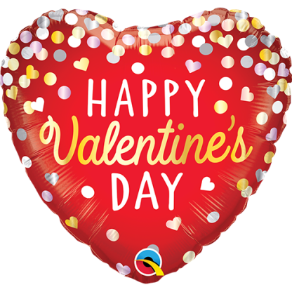 Valentine's Confetti Red - Giv en ballon