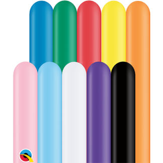 Classic blandede farver 260Q figurballoner - 100 stk