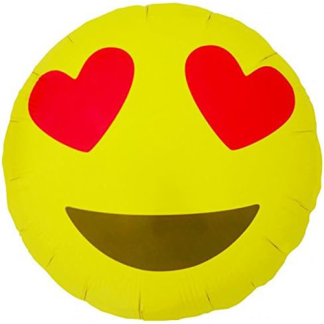 Emoji med hjerte øjne - Giv en ballon