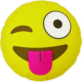 Blikende emoji - Giv en ballon
