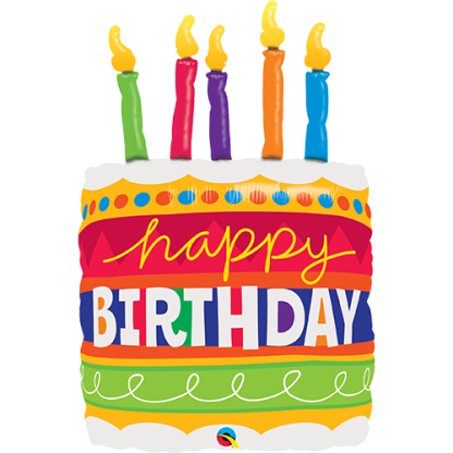 Birthday Cake & Candles - Giv en ballon