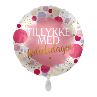 Tillykke med fødselsdagen lyserøde prikker - Giv en ballon