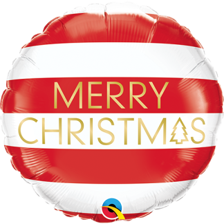 Christmas red & white stripes - Giv en ballon