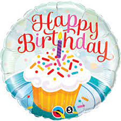 Birthday cupcake & sprinkles
