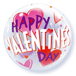Happy valentine bubble - Giv en ballon