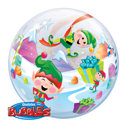 Merry elves bubble ballon - Giv en ballon