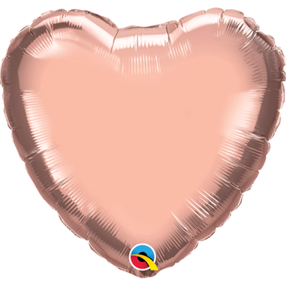 Folie hjerte rose gold - Giv en ballon