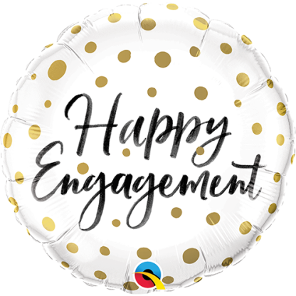 Happy engagement gold dots
