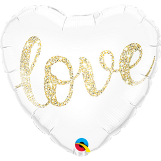 Love glitter gold - Giv en ballon