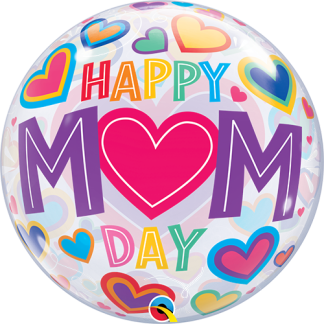 Mors dag ballon med hjerter - Giv en ballon