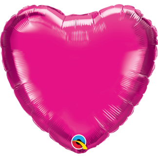 Folie hjerte magenta - Giv en ballon