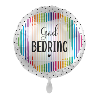 God bedring med farvede striber - Giv en ballon