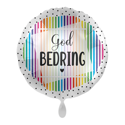 God bedring med farvede striber - Giv en ballon