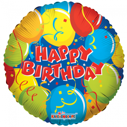 Happy birthday med balloner & konfetti - Giv en ballon