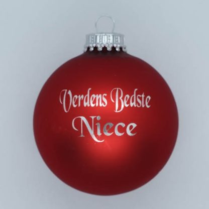 Julekugle - Verdens bedste niece