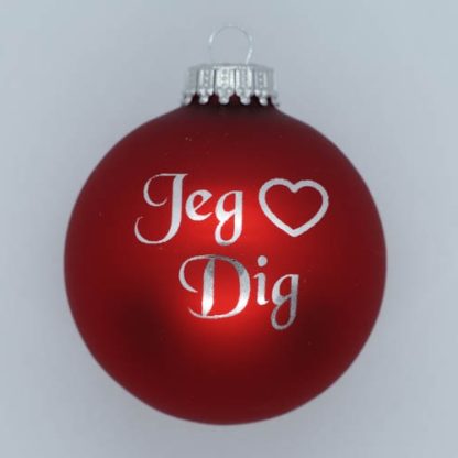 Julekugle - Jeg <3 dig