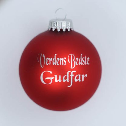 Julekugle - Verdens bedste gudfar