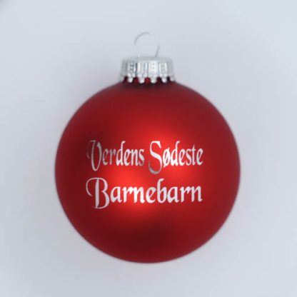 Julekugle - Verdens bedste barnebarn