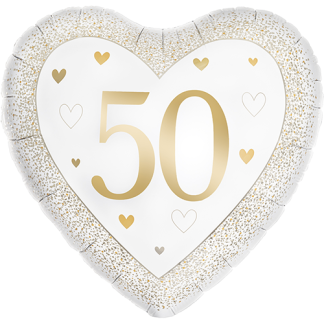 50år hjerte - Guldbryllup - Giv en ballon