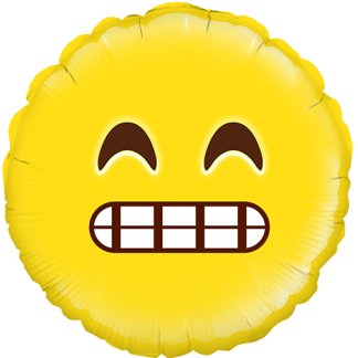 Sammenbidt emoji - Giv en ballon
